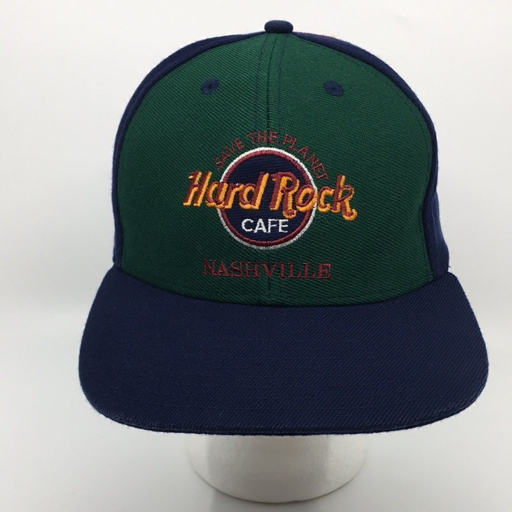 Vintage Hard Rock Cafe Nashville SnapBack Trucker Baseball Hat Cap Multi Color